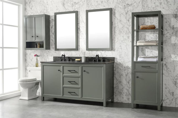 Legion Furniture 60" Double Sink Vanity Cabinet With Top - Luxe Bathroom Vanities