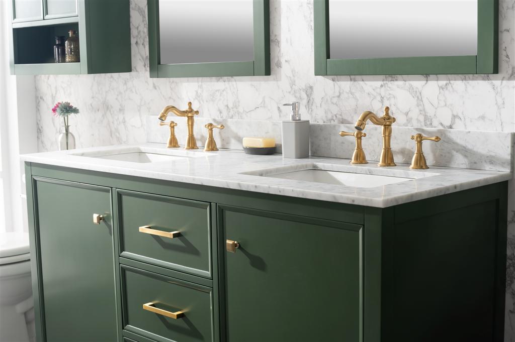 Legion Furniture 60" Double Sink Vanity Cabinet With Top - Luxe Bathroom Vanities