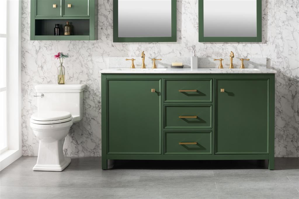 Legion Furniture 60" Double Sink Vanity Cabinet With Top - Luxe Bathroom Vanities