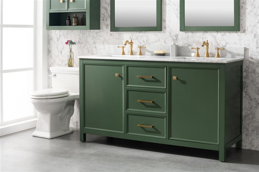 Legion Furniture 60" Double Sink Vanity Cabinet With Top - Luxe Bathroom Vanities