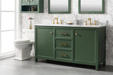 Legion Furniture 60" Double Sink Vanity Cabinet With Top - Luxe Bathroom Vanities