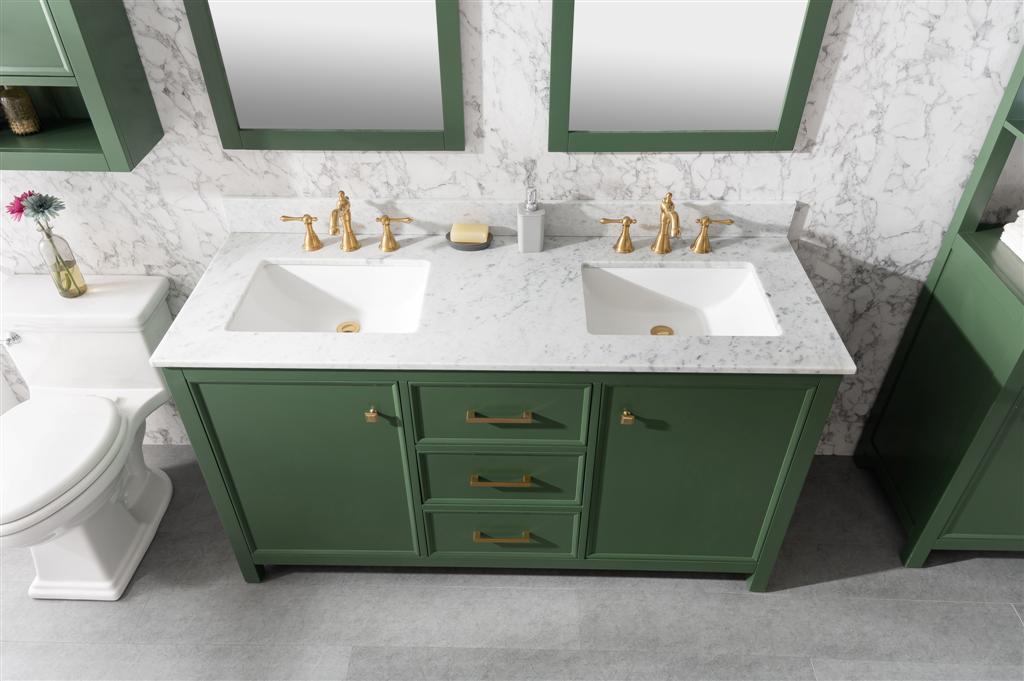 Legion Furniture 60" Double Sink Vanity Cabinet With Top - Luxe Bathroom Vanities