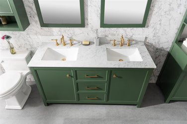 Legion Furniture 60" Double Sink Vanity Cabinet With Top - Luxe Bathroom Vanities