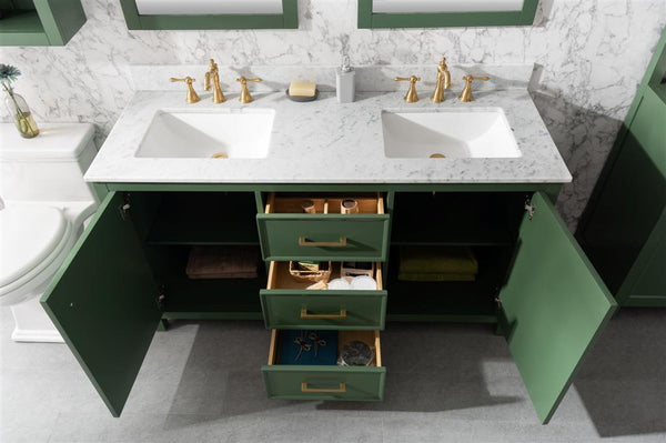 Legion Furniture 60" Double Sink Vanity Cabinet With Top - Luxe Bathroom Vanities