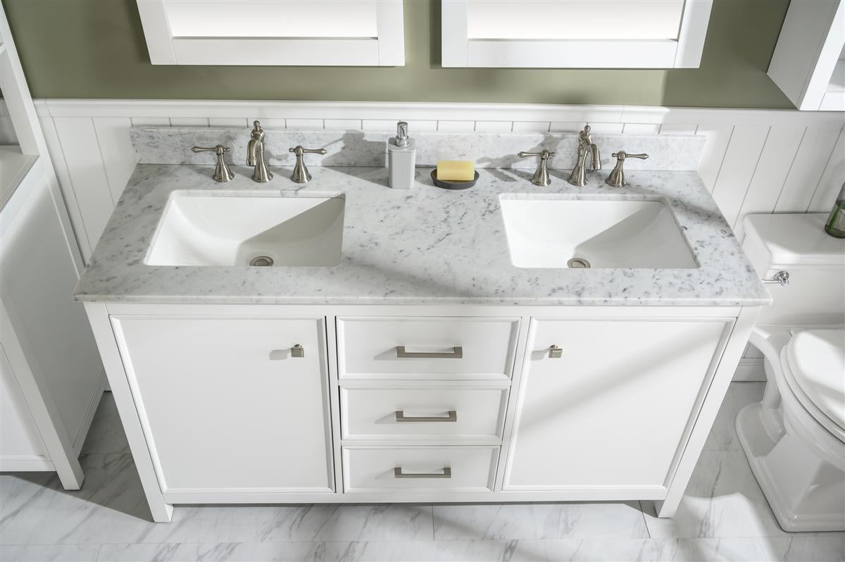 Legion Furniture 60" Double Sink Vanity Cabinet With Top - Luxe Bathroom Vanities