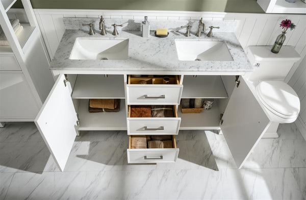 Legion Furniture 60" Double Sink Vanity Cabinet With Top - Luxe Bathroom Vanities