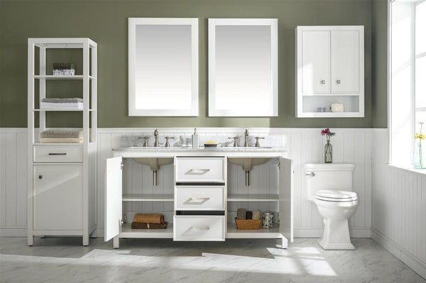 Legion Furniture 60" Double Sink Vanity Cabinet With Top - Luxe Bathroom Vanities