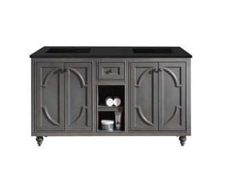 Odyssey - 60 - Cabinet with VIVA Stone Solid Surface Countertop - Luxe Bathroom Vanities Luxury Bathroom Fixtures Bathroom Furniture