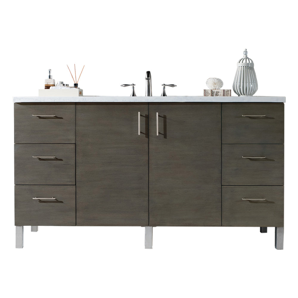 James Martin Metropolitan 60" Single Vanity with 3 CM Countertop - Luxe Bathroom Vanities