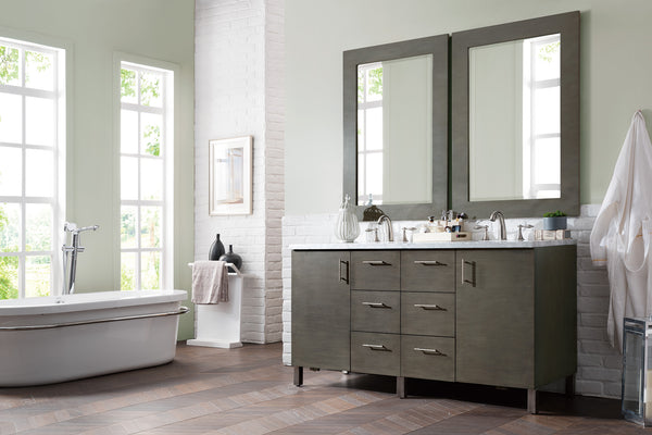 James Martin Metropolitan 60" Double Vanity with 3 CM Countertop - Luxe Bathroom Vanities