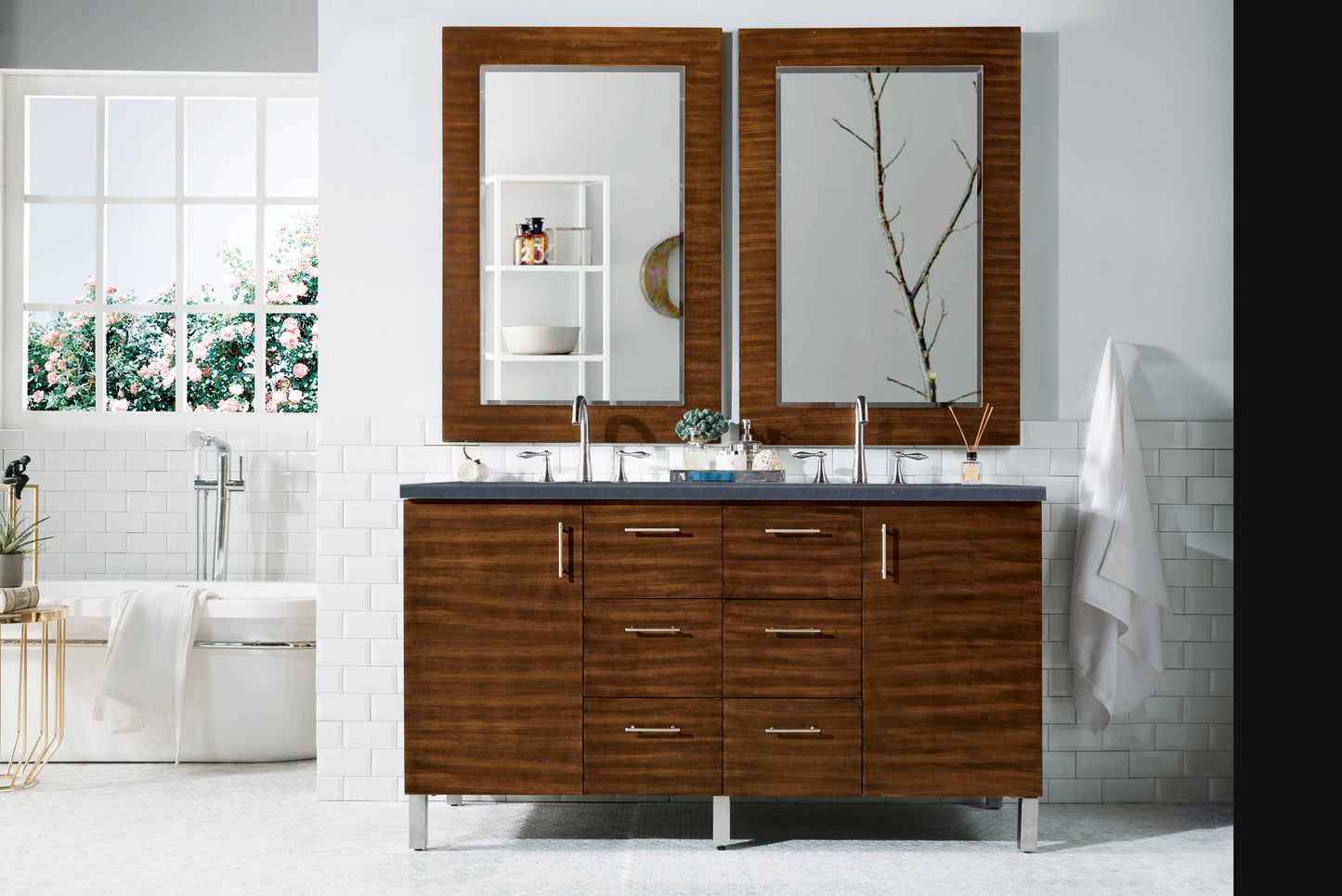 James Martin Metropolitan 60" Double Vanity with 3 CM Countertop - Luxe Bathroom Vanities