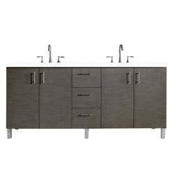 James Martin Metropolitan 72" Double Vanity with 3 CM Countertop - Luxe Bathroom Vanities