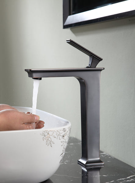 Saunter Single-Handle Vessel Bathroom Faucet - Luxe Bathroom Vanities