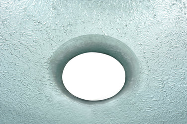 Spirito Series Deco-Glass Vessel Sink in Churning Silver - Luxe Bathroom Vanities