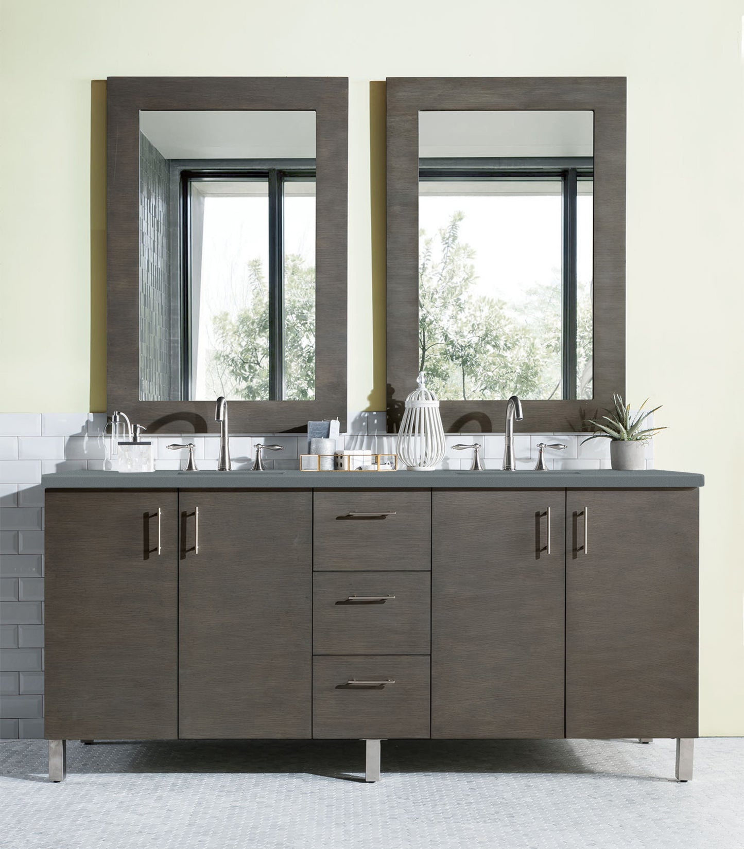 James Martin Metropolitan 72" Double Vanity with 3 CM Countertop - Luxe Bathroom Vanities