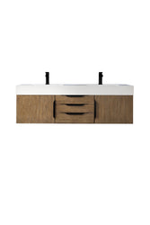 James Martin Mercer Island 59" Double Vanity with Glossy Composite Top - Luxe Bathroom Vanities