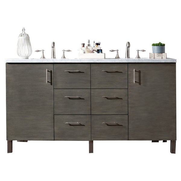 James Martin Metropolitan 60" Double Vanity with 3 CM Countertop - Luxe Bathroom Vanities