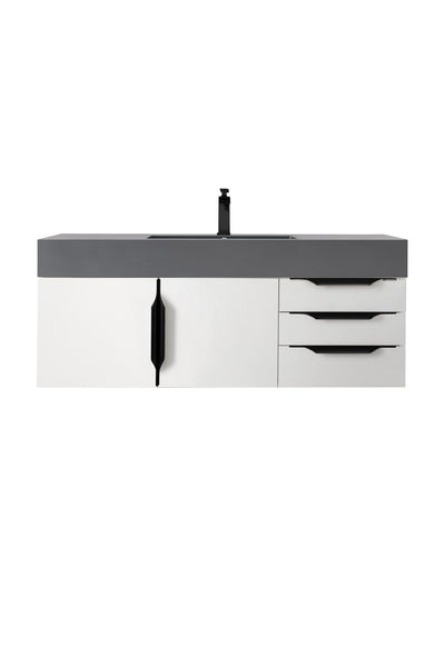 James Martin Mercer Island 48" Single Vanity with Glossy Composite Top - Luxe Bathroom Vanities