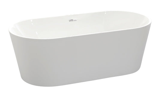 Chand Series 5.58 ft. Freestanding Bathtub in White - Luxe Bathroom Vanities Luxury Bathroom Fixtures Bathroom Furniture