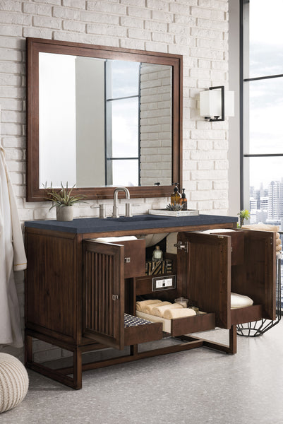 James Martin Athens 48" Single Vanity Cabinet with 3 CM Countertop - Luxe Bathroom Vanities