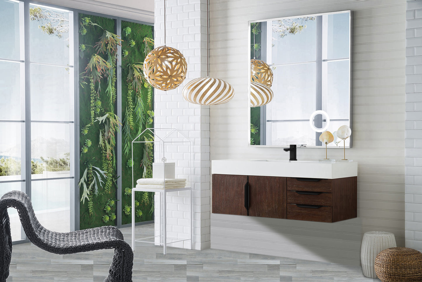 James Martin Mercer Island 48" Single Vanity with Glossy Composite Top - Luxe Bathroom Vanities