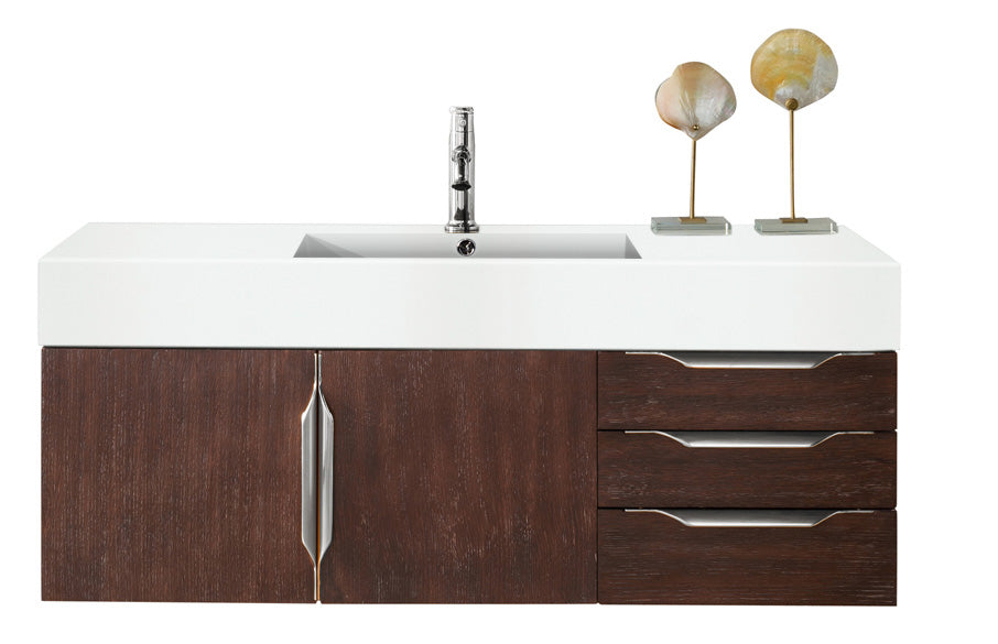 James Martin Mercer Island 48" Single Vanity with Glossy Composite Top - Luxe Bathroom Vanities