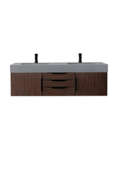 James Martin Mercer Island 59" Double Vanity with Glossy Composite Top - Luxe Bathroom Vanities