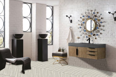 James Martin Mercer Island 48" Single Vanity with Glossy Composite Top - Luxe Bathroom Vanities