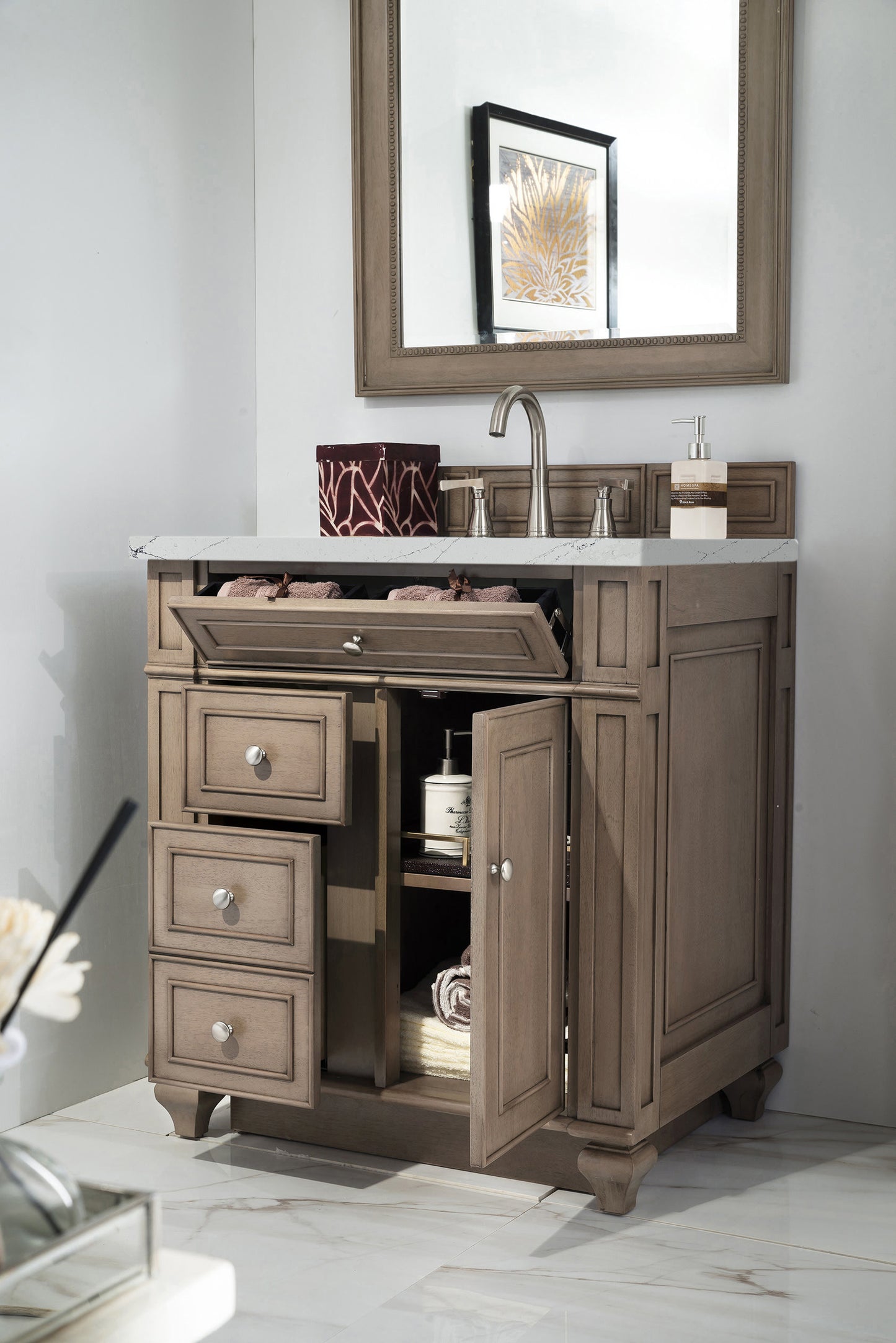 James Martin Bristol 30" Single Vanity with 3 CM Countertop