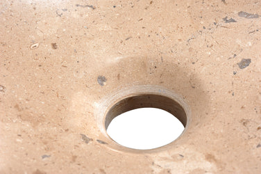 Desert Chalice Natural Stone Vessel Sink in Classic Cream - Luxe Bathroom Vanities