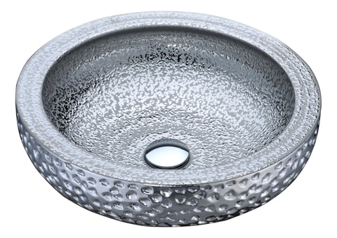 Regalia Series Vessel Sink in Speckled Silver - Luxe Bathroom Vanities
