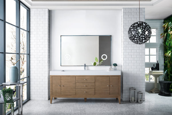 James Martin Linear 72" Single Vanity with Composite Top - Luxe Bathroom Vanities