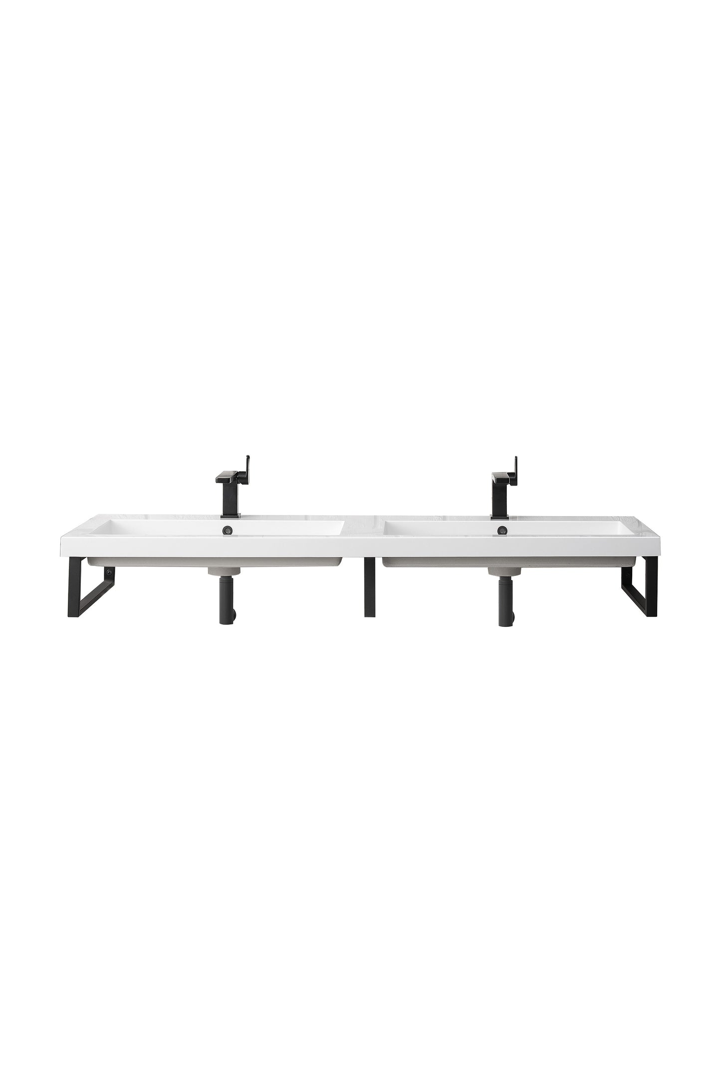 James Martin Three Boston 18" Wall Brackets with White Glossy Composite Countertop - Luxe Bathroom Vanities