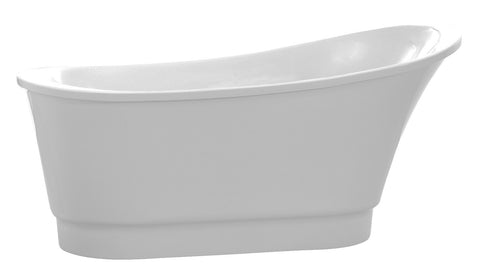 Prima 67 in. Acrylic Flatbottom Non-Whirlpool Bathtub in White - Luxe Bathroom Vanities Luxury Bathroom Fixtures Bathroom Furniture