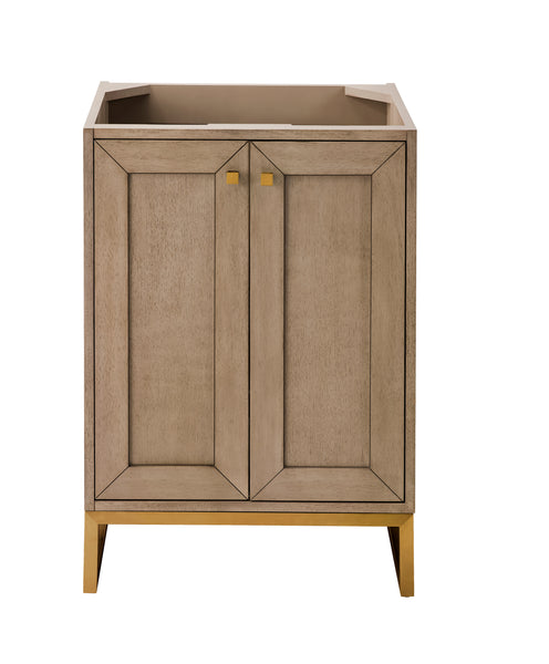 James Martin Chianti 24" Single Vanity Cabinet with Metal Base (No Top) - Luxe Bathroom Vanities