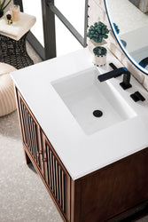 James Martin Athens 30" Single Vanity Cabinet with 3 CM Countertop - Luxe Bathroom Vanities