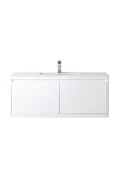 James Martin Milan 47.3" Single Vanity Cabinet with Countertop (No Metal Base) - Luxe Bathroom Vanities