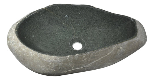 Unkindled Basin Vessel Sink in Dark River Stone - Luxe Bathroom Vanities