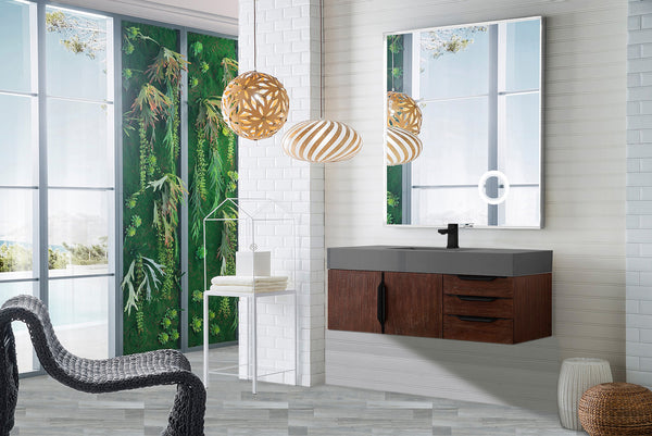 James Martin Mercer Island 48" Single Vanity with Glossy Composite Top - Luxe Bathroom Vanities