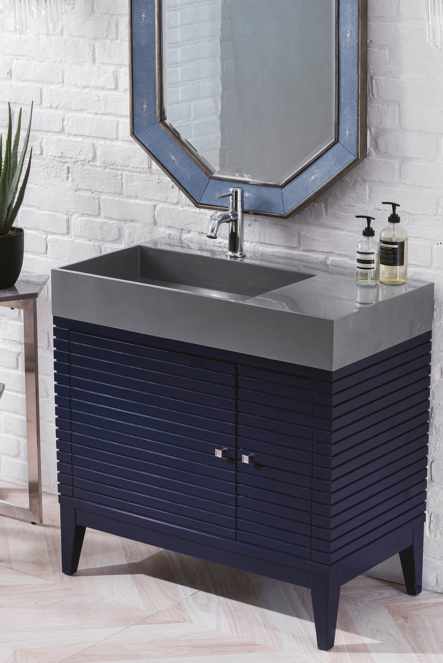 James Martin Linear 36" Single Vanity with Composite Top - Luxe Bathroom Vanities