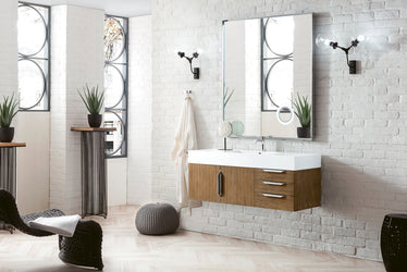 James Martin Mercer Island 48" Single Vanity with Glossy Composite Top - Luxe Bathroom Vanities