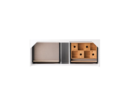 James Martin Milan 47.3" Single Vanity Cabinet with Metal Base (No Top) - Luxe Bathroom Vanities