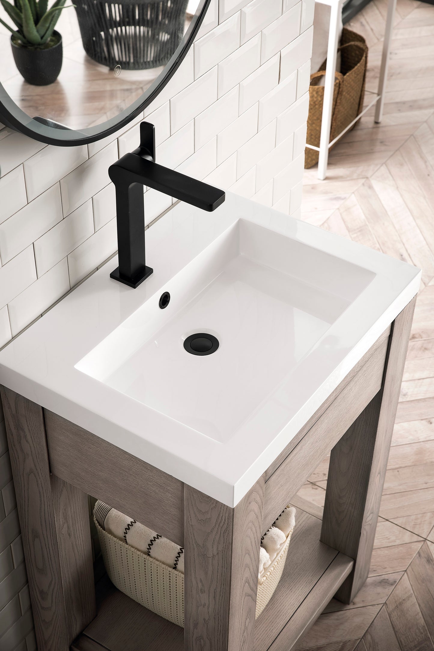 James Martin Brooklyn 24" Wooden Sink Console - Luxe Bathroom Vanities