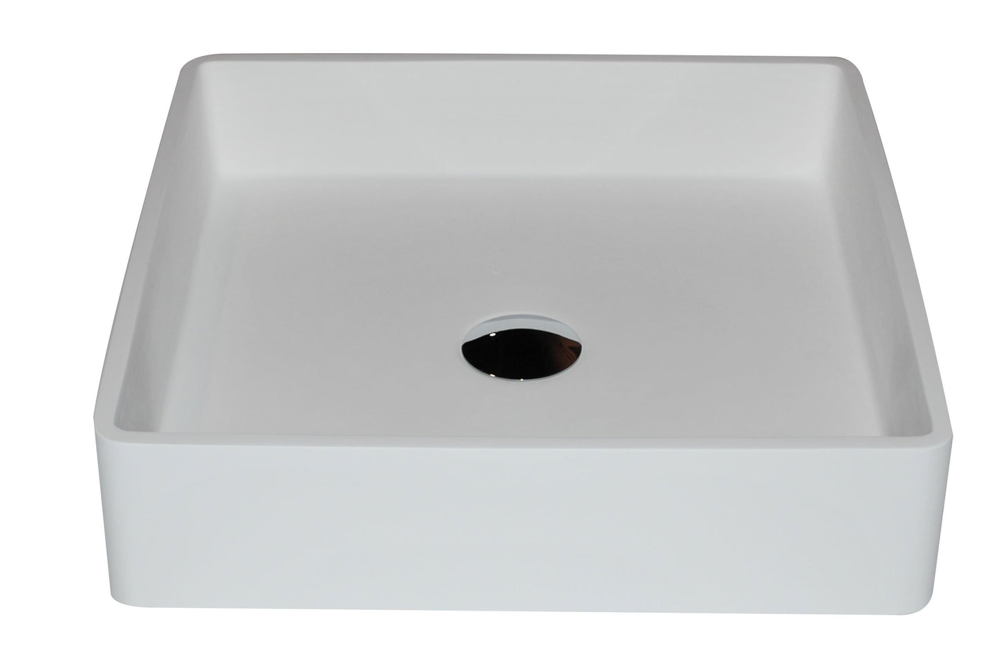 Passage 1-Piece Man Made Stone Vessel Sink in Matte White with Harmony Faucet in Brushed Nickel - Luxe Bathroom Vanities