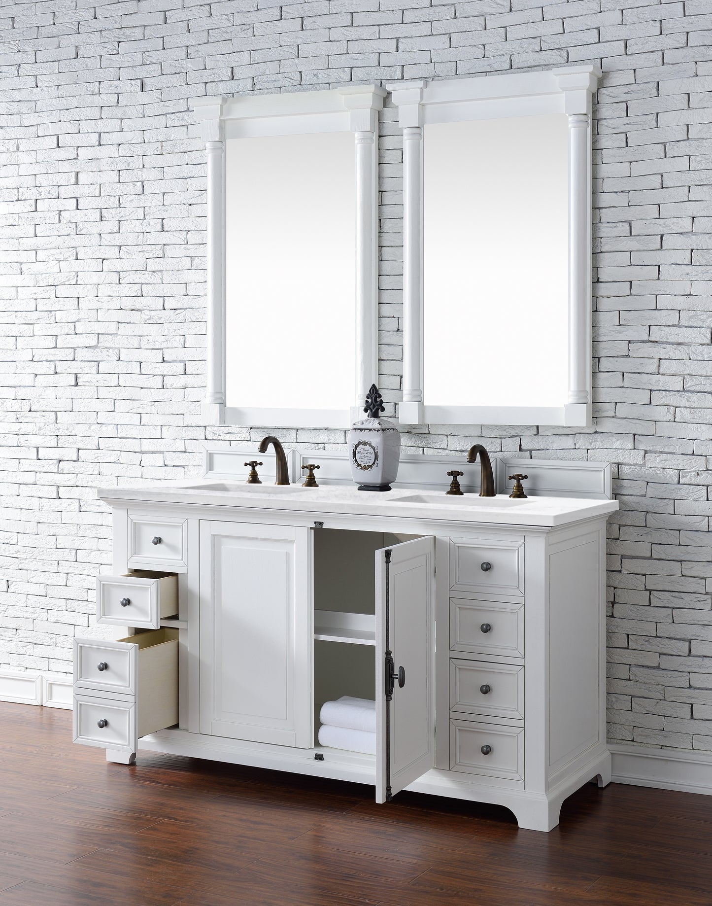 James Martin Providence 60" Double Vanity with 3 CM Countertop - Luxe Bathroom Vanities