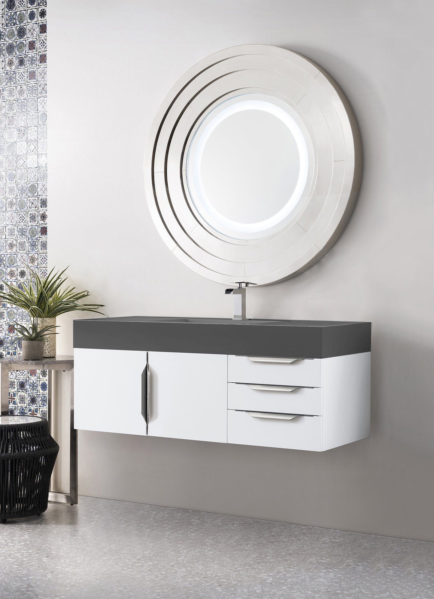 James Martin Mercer Island 48" Single Vanity with Glossy Composite Top - Luxe Bathroom Vanities