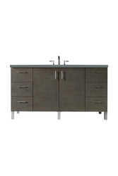 James Martin Metropolitan 60" Single Vanity with 3 CM Countertop - Luxe Bathroom Vanities