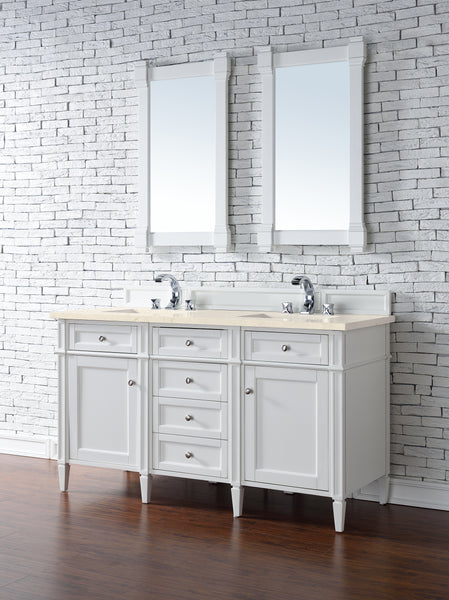 James Martin Brittany 60" Double Vanity with 3 CM Countertop