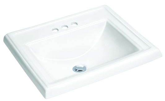 Dawn Series Ceramic Drop In Sink Basin in White - Luxe Bathroom Vanities