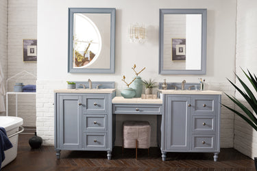 James Martin Copper Cove Encore 86" Double Vanity with Makeup Table - Luxe Bathroom Vanities